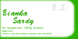 bianka sardy business card
