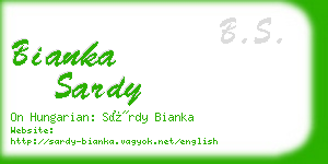 bianka sardy business card